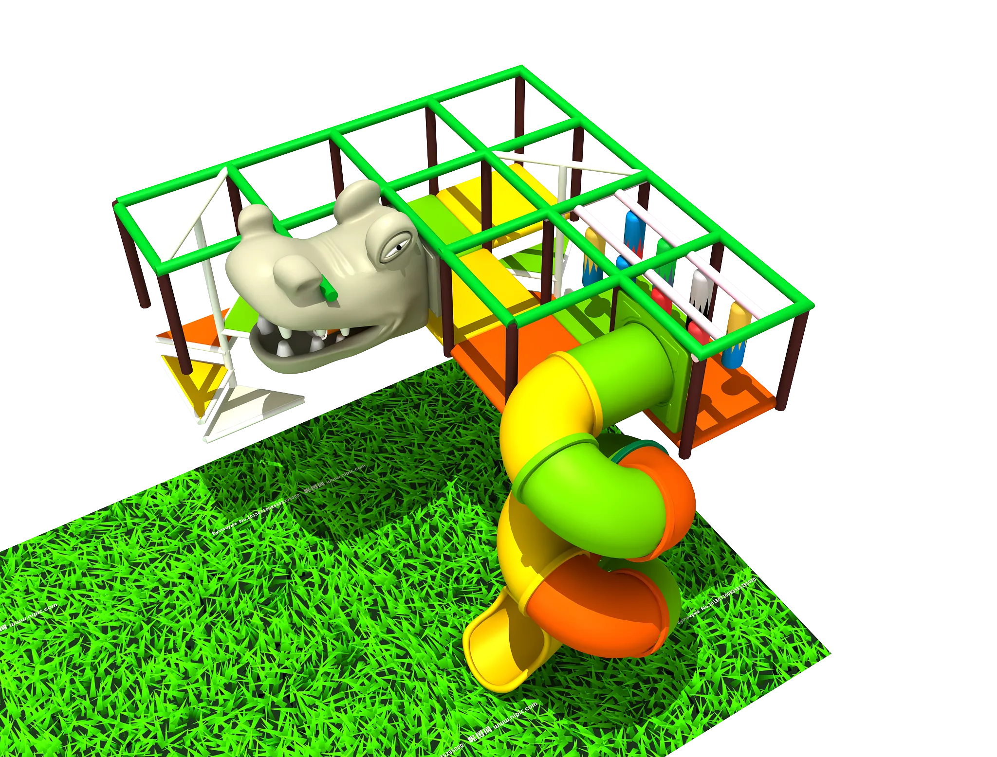 a Jungle-Themed Kids Indoor Playground for kindergartens