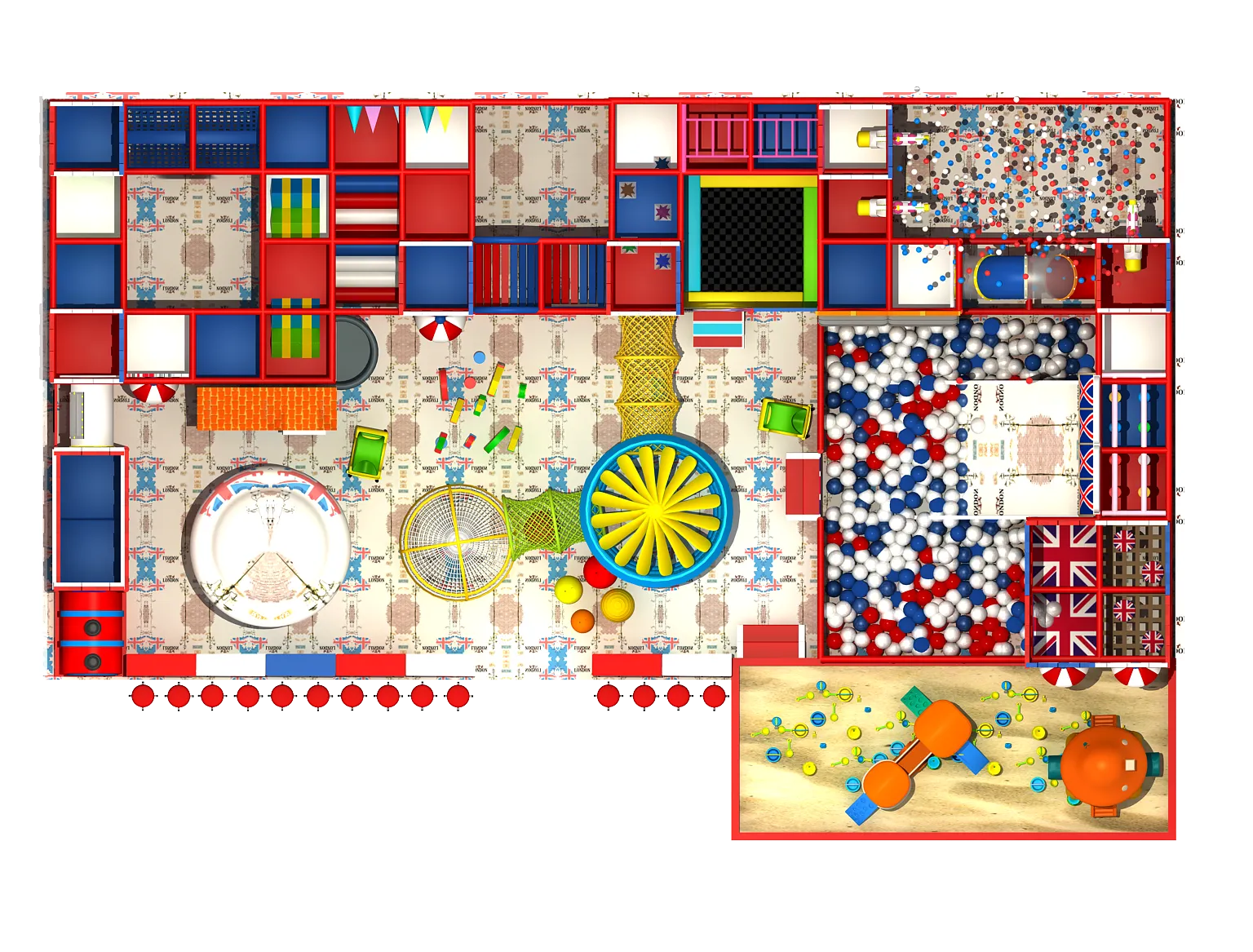 Customized indoor large - scale children's playgrounds