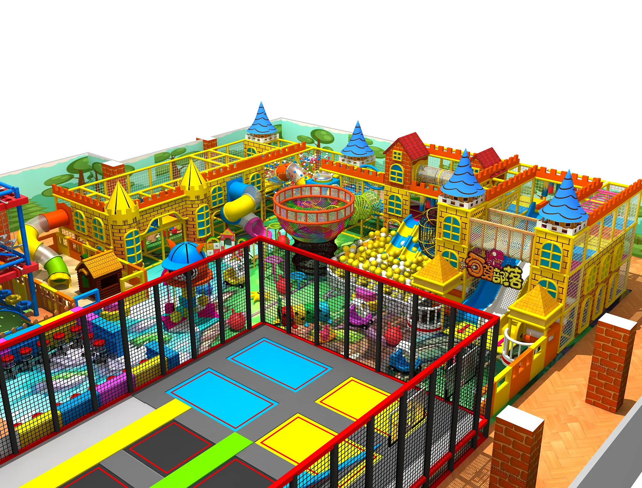 This large - scale indoor children's playground is a haven of diverse play experiences.