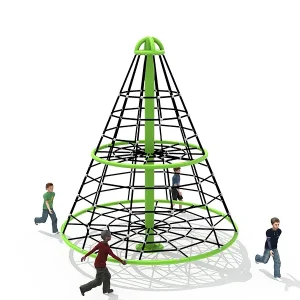 Triangular playground climber